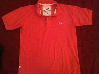 Camisa Polo Hollister Tamanho (M) cor salmão